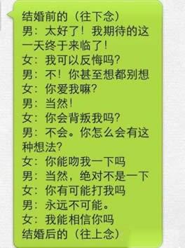 一张图说明结婚前后的反差