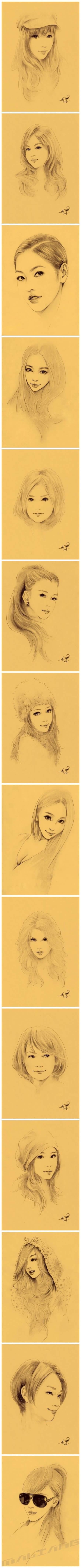 15种不同女生外貌类型插画正文