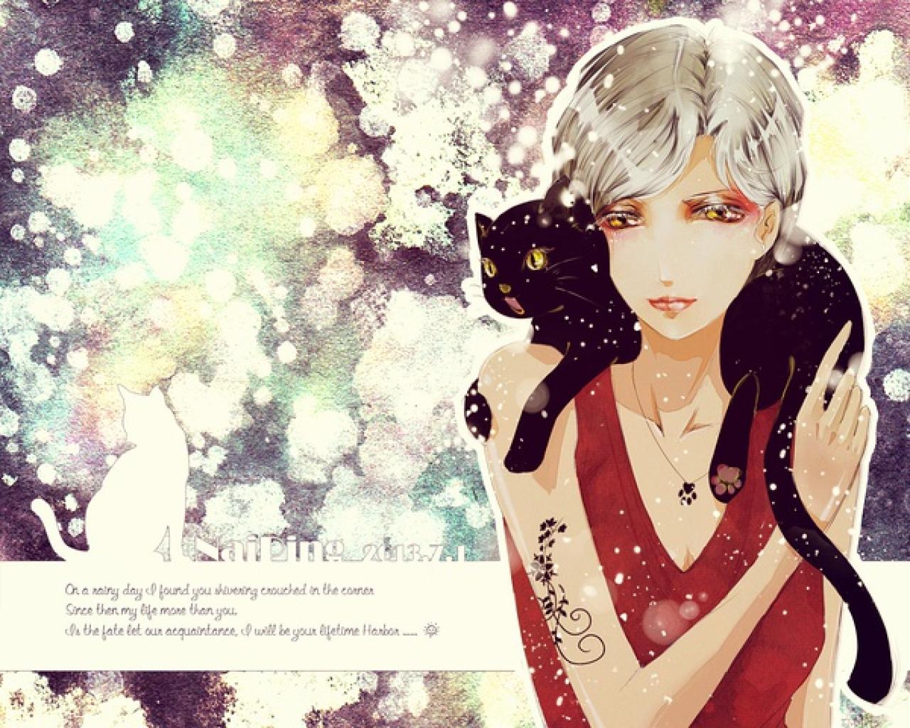 猫咪行人，谢谢有你主题插画，纠结的奶瓶绘制