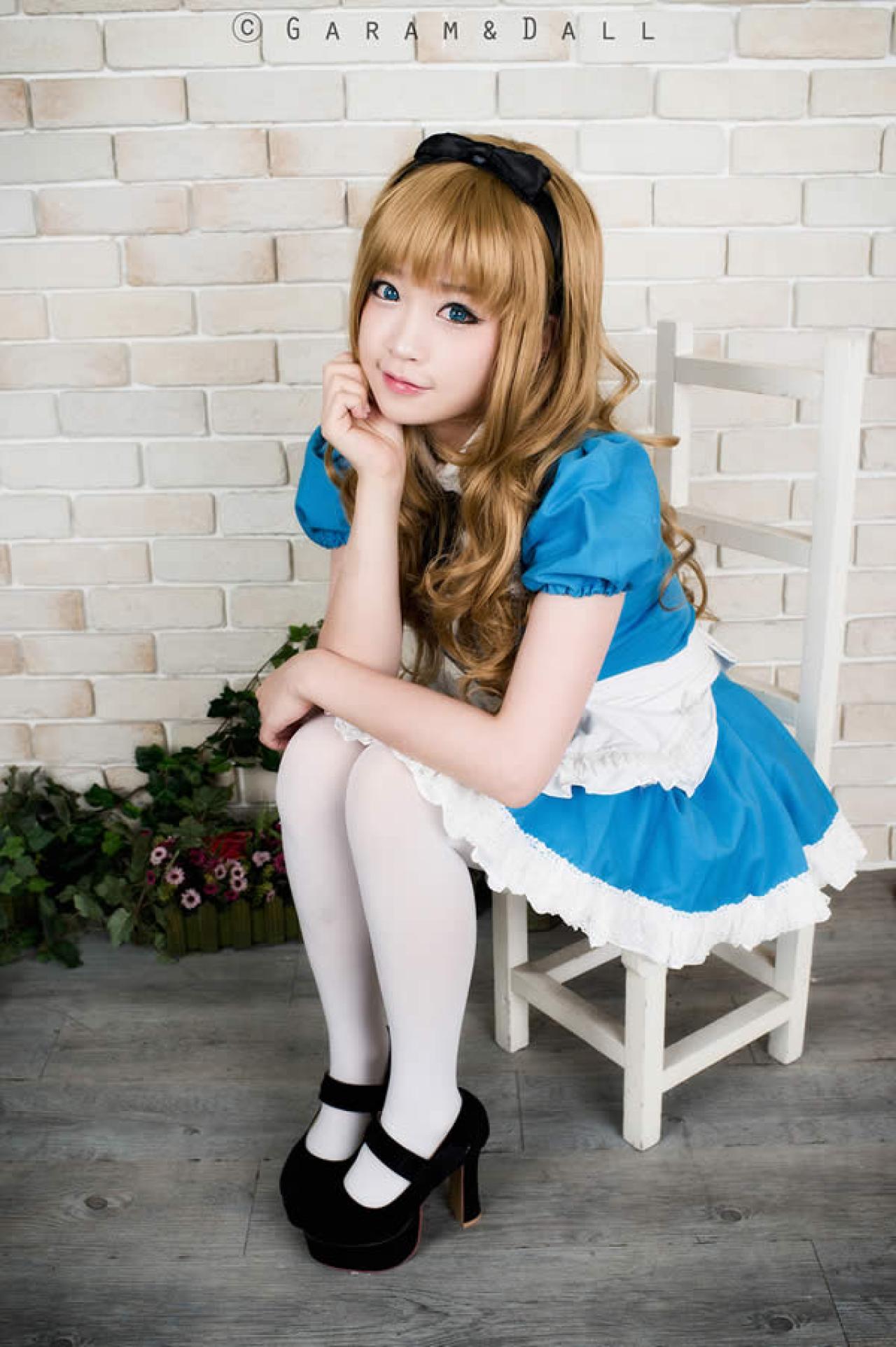 兔娘蓝色女仆装Cosplay图赏03