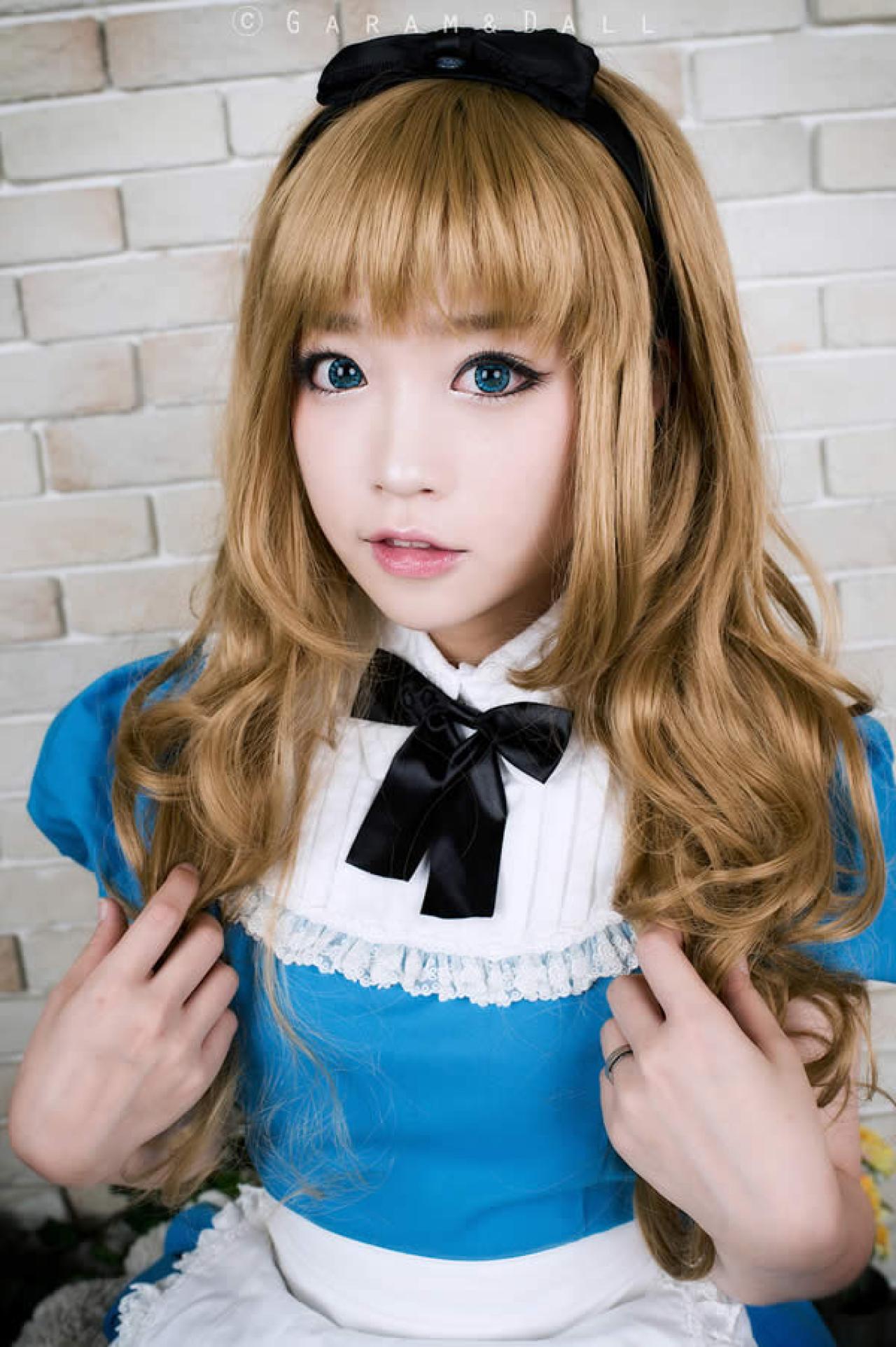 兔娘蓝色女仆装Cosplay图赏05