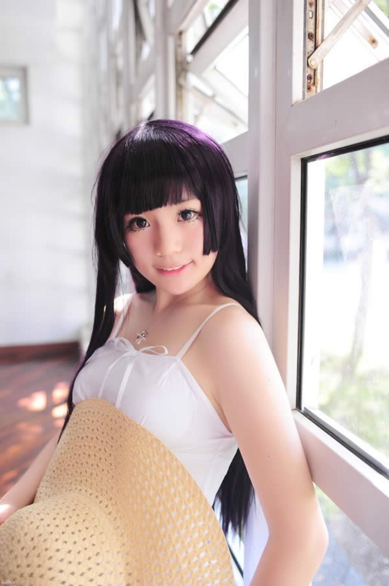 白衣CosplayM花脱帽的样子