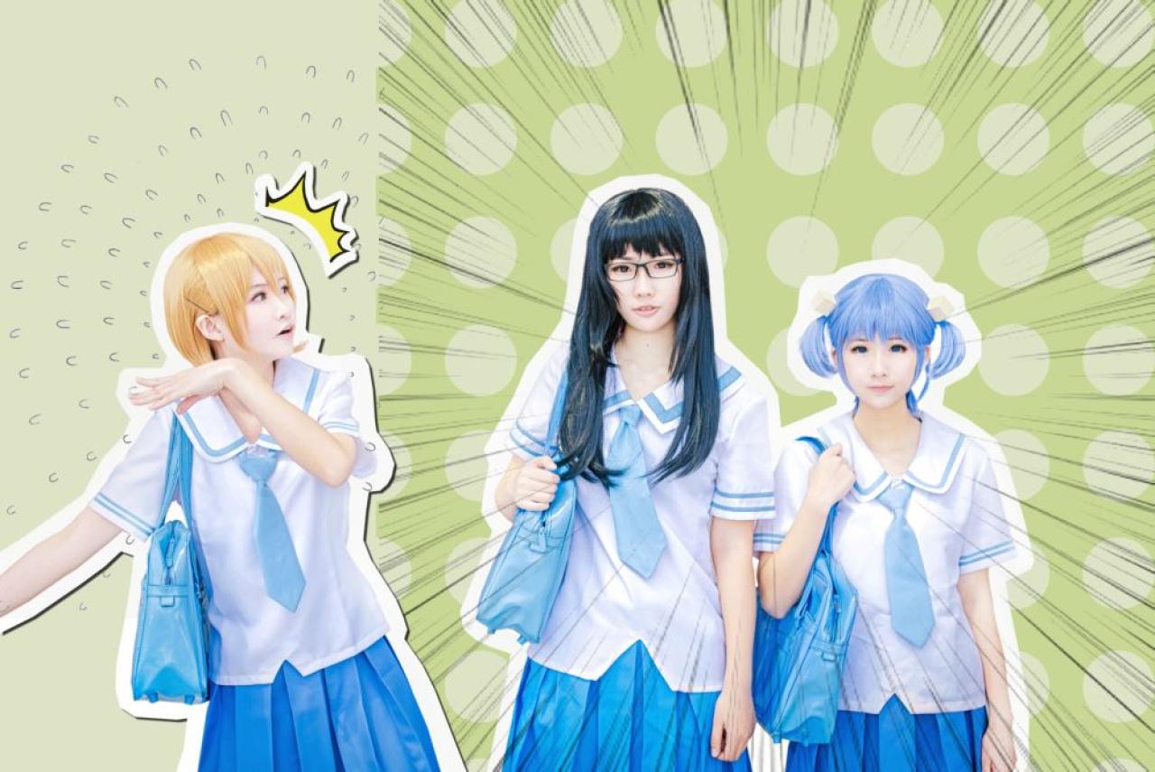 NICHIJO日常真人四格封面：相生祐子、水上麻衣和长野原美绪