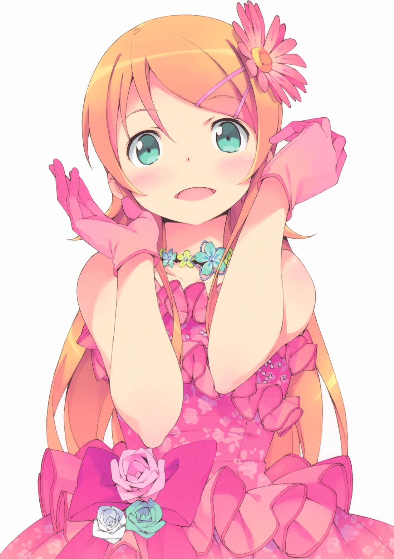 我的妹妹哪有这么可爱 高板桐乃 粉色百褶裙版 yong画