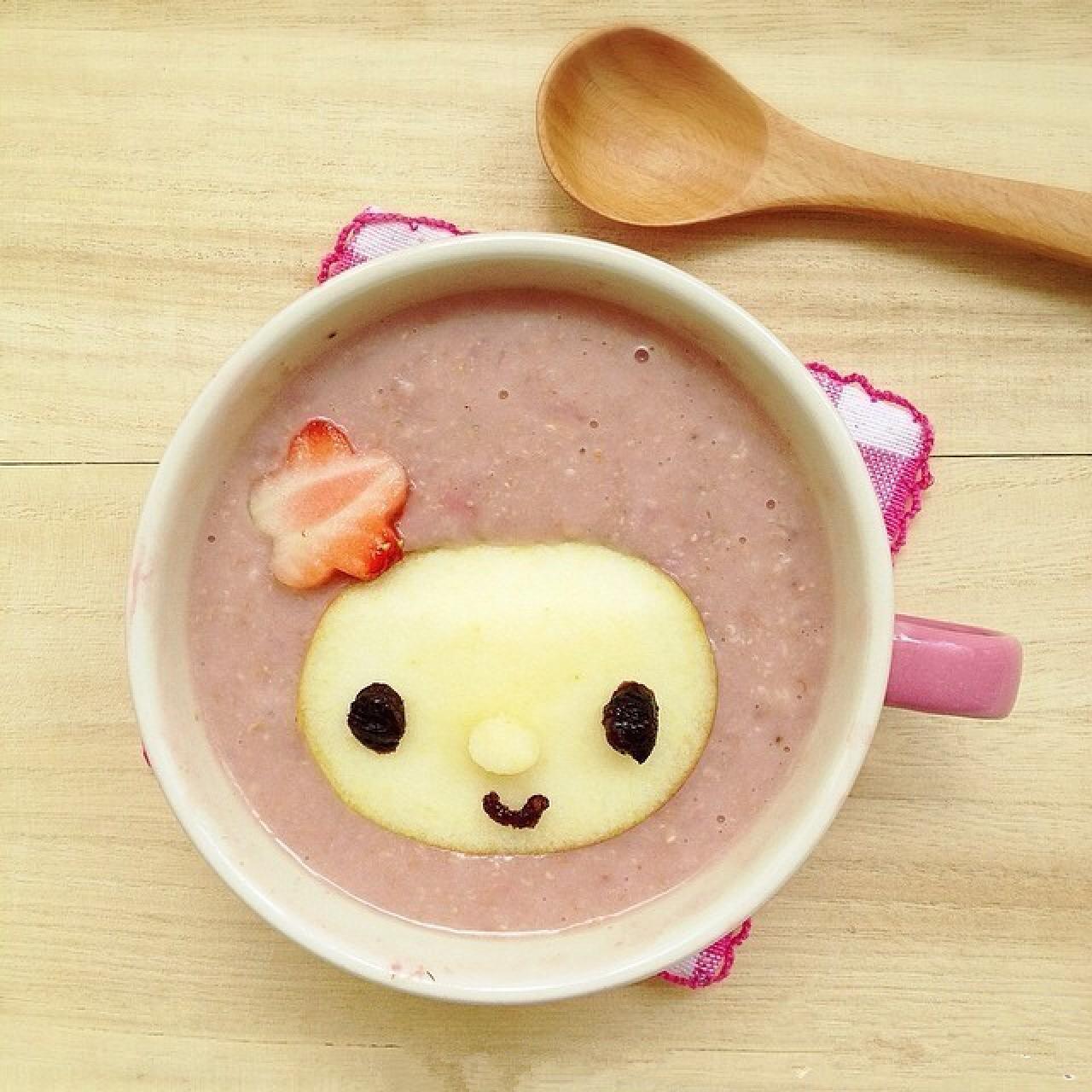 戴着花的小绵羊笑脸便当头像