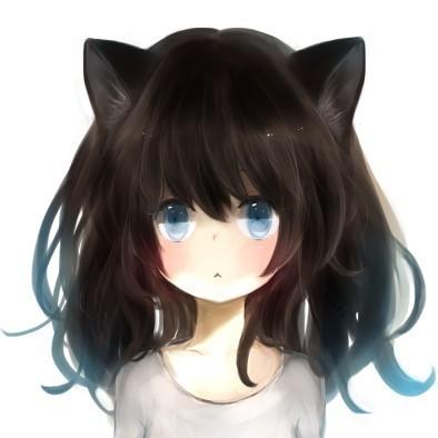 戴着猫耳的Q版萝莉头像