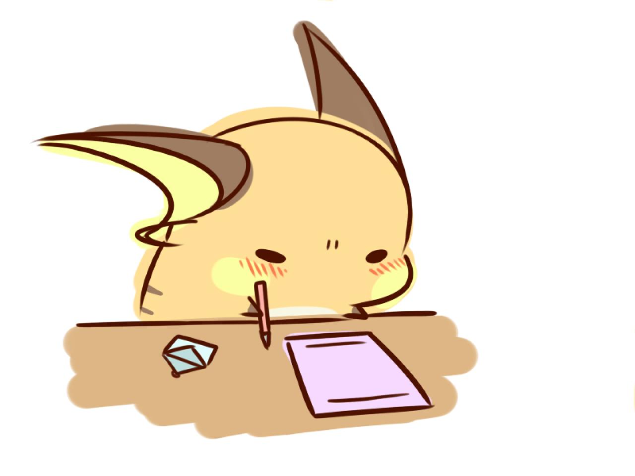 雷丘拿着笔想写情书，思考中