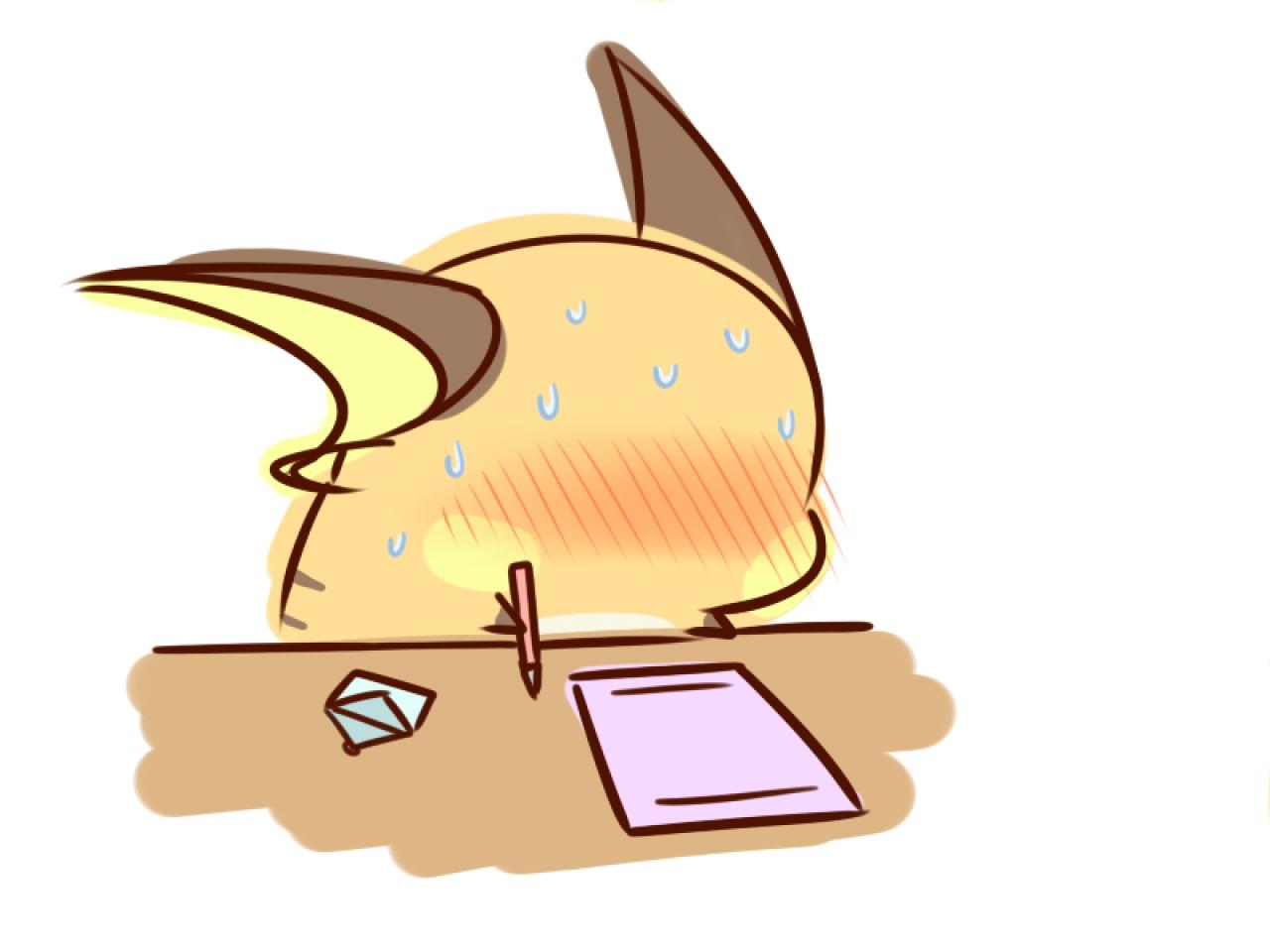 雷丘拿着笔想写情书，还是一个字也写不出来，暴汗