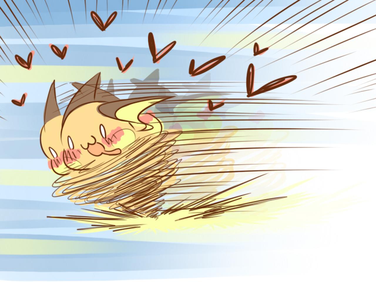 雷丘直立转圈快跑的侧面