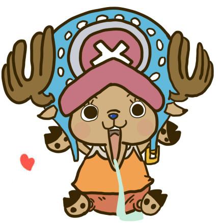 《海贼王》中的鹿托尼托尼·乔巴流口水的头像