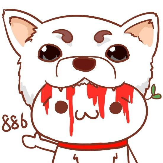 长草的颜文字君与小狗合体头像：886