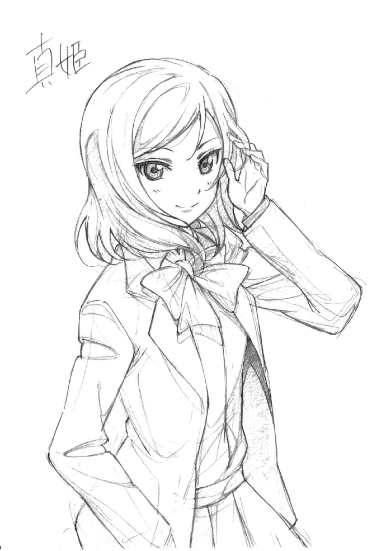 西木野真姬线稿 LL画