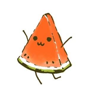 一小块西瓜舞蹈的姿势