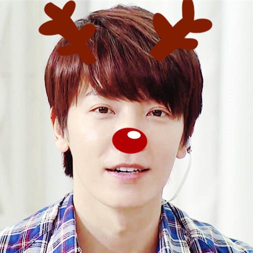 李东海戴着鹿耳朵红鼻子的头像