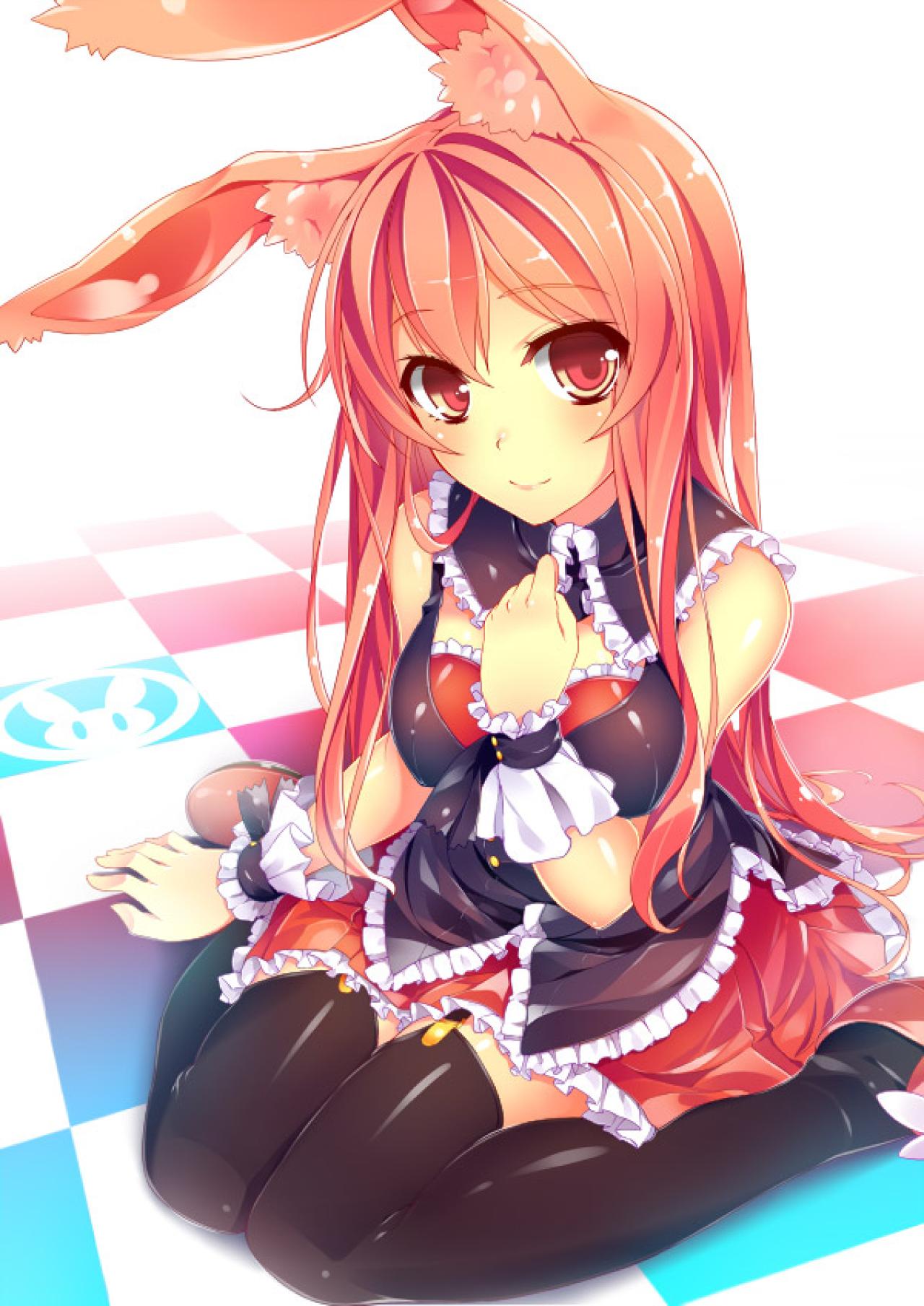 问题儿童都来自异世界的女主角黑兔跪坐在地上的姿势