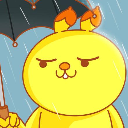 下雪了，冷先森撑着伞