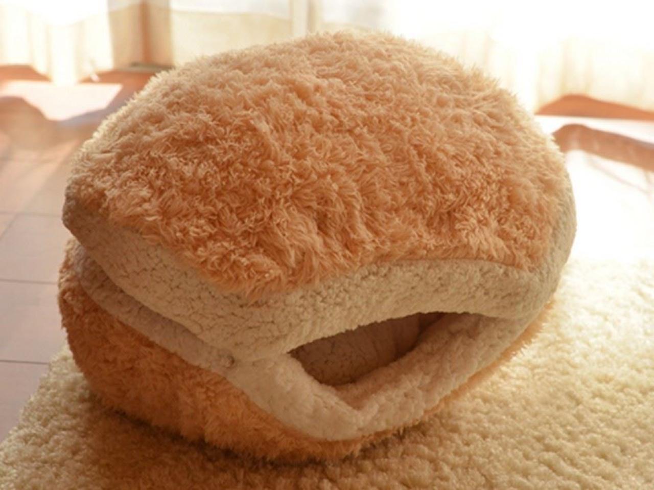 橘黄色的马卡龙猫床