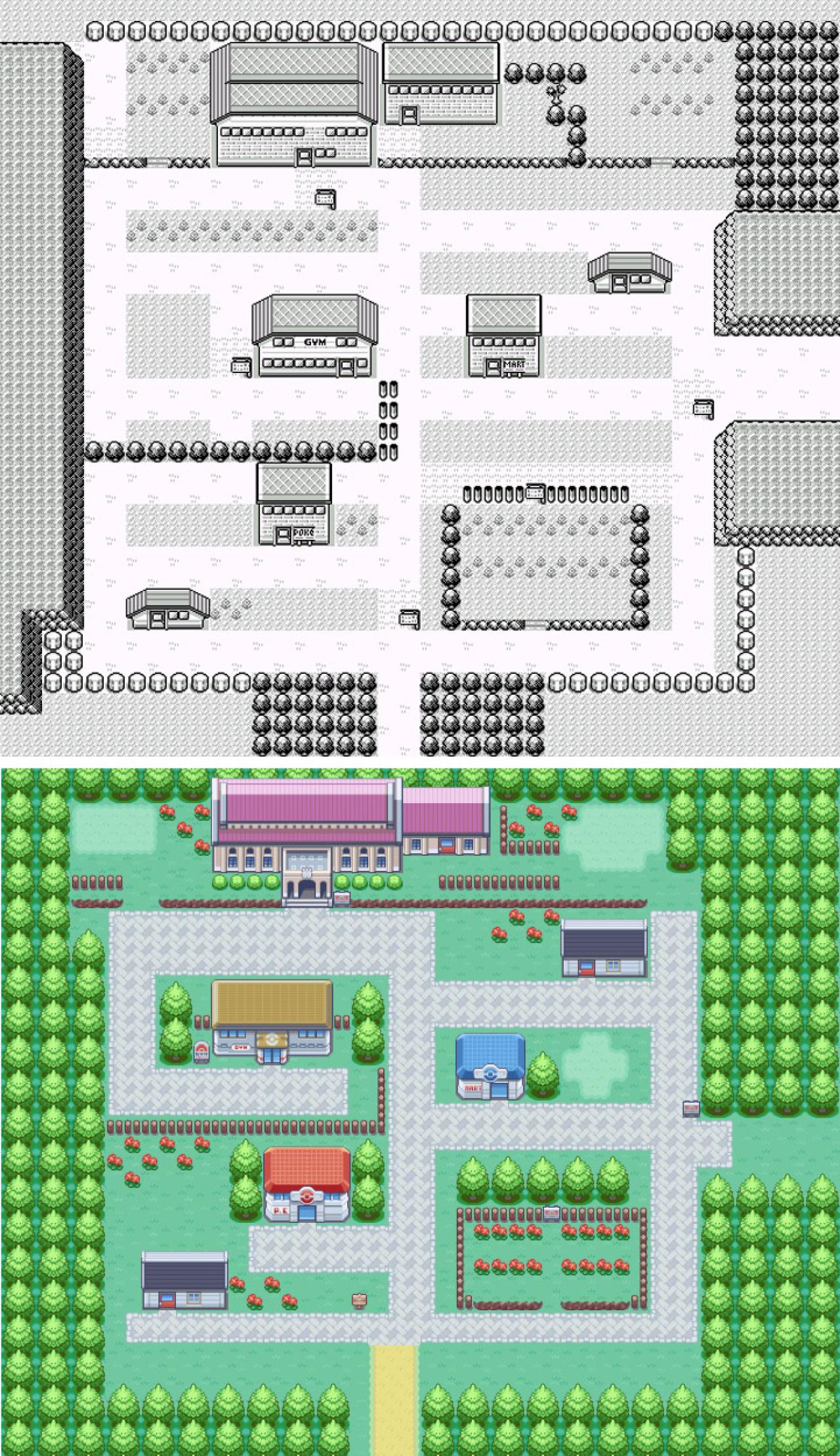 《口袋妖怪》中尼比市全貌