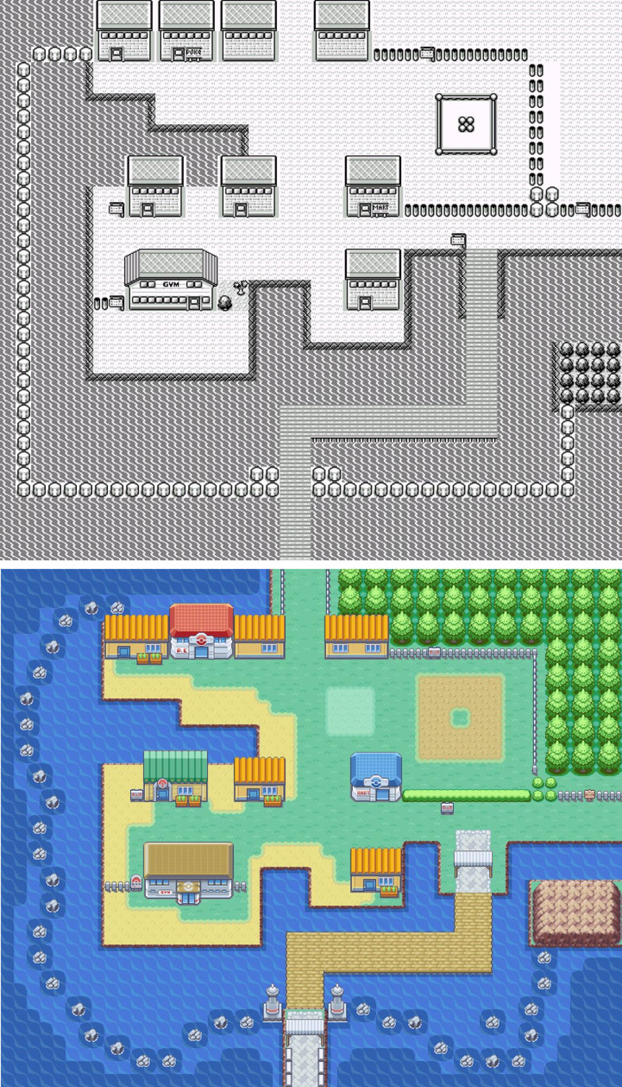 《口袋妖怪》中枯叶市全貌