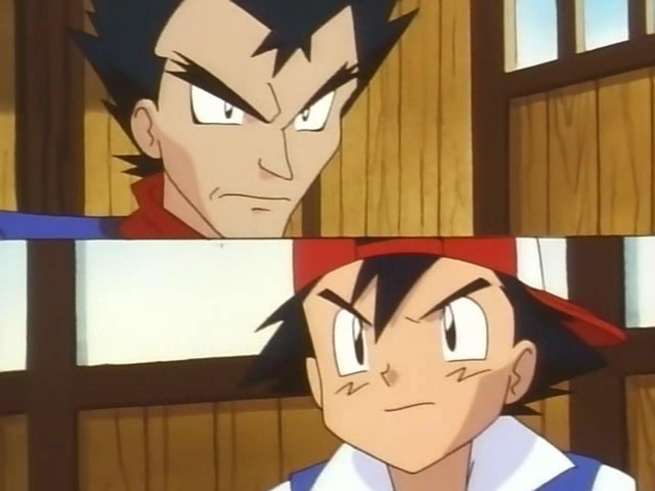 《神奇宝贝》中小智和浅红市道馆馆主阿桔的对决