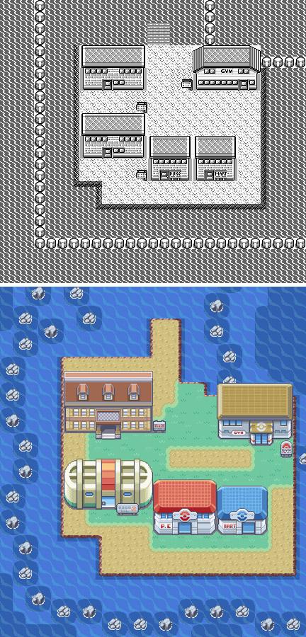 《口袋妖怪》中红莲岛全貌