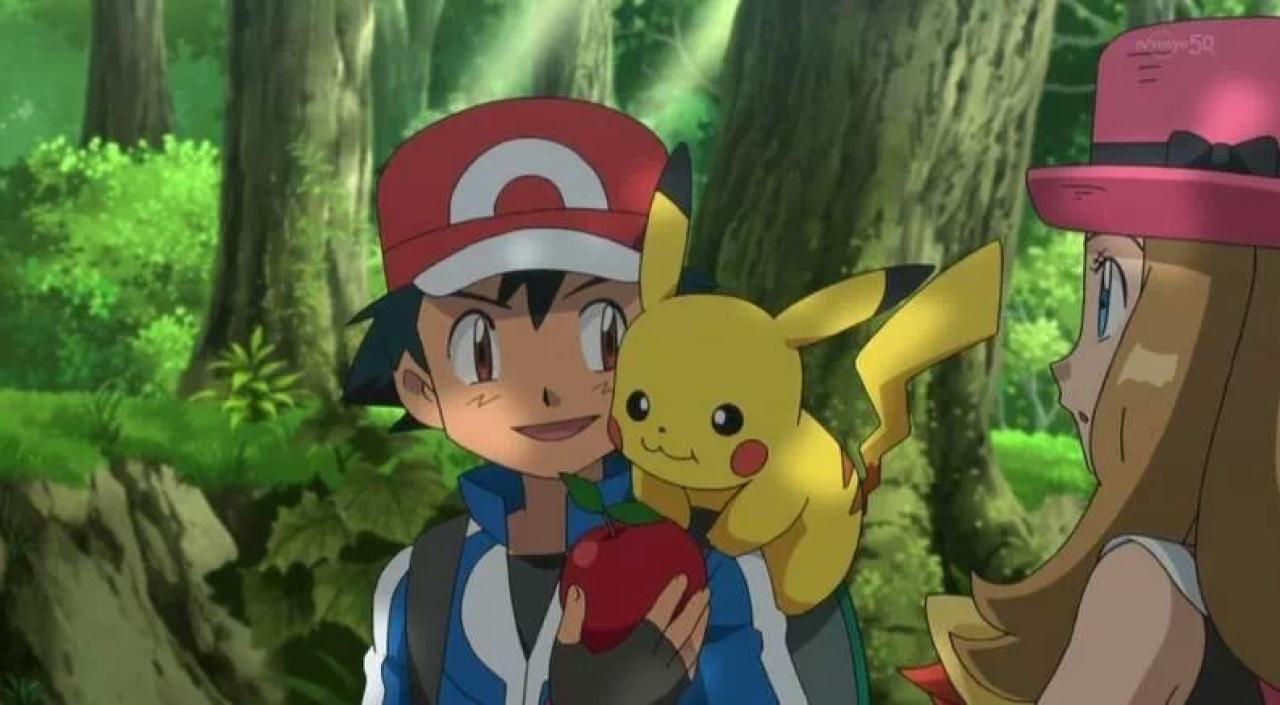 皮卡丘咬了一小口苹果