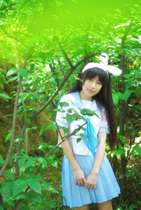 刘兔兔在森林间