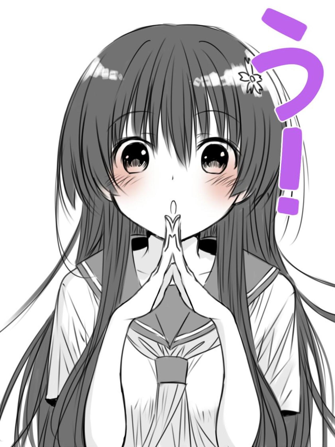 佐天泪子双手五指贴紧吃惊的样子：う