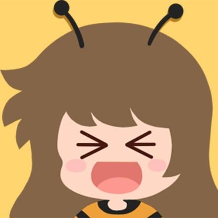 闭眼卖萌的妮玛情侣头像（黄色小蜜蜂系列）