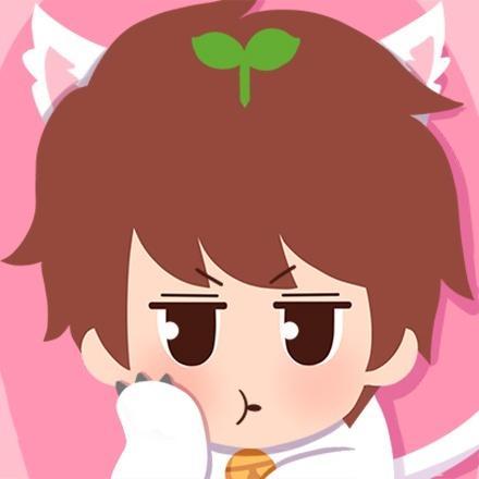 长着小草的王小明扒窗口情侣头像（粉色系）