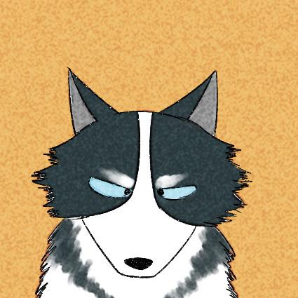 哈士奇斗鸡眼头像