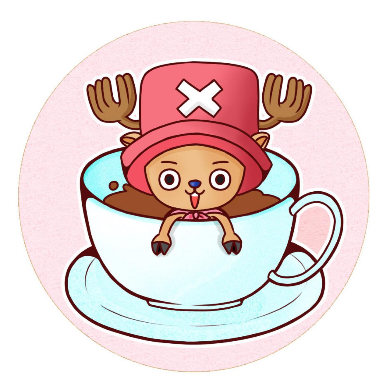 “爱吃棉花糖的驯鹿”托尼托尼·乔巴在咖啡杯里的头像