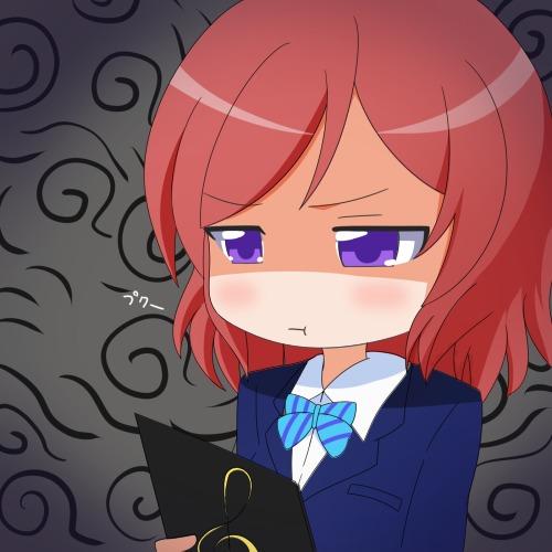 西木野真姬撅嘴黑面仿P站表情