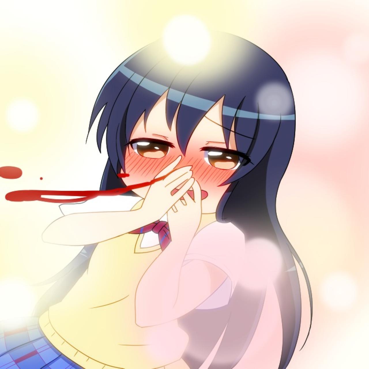 园田海未流鼻血的仿P站表情