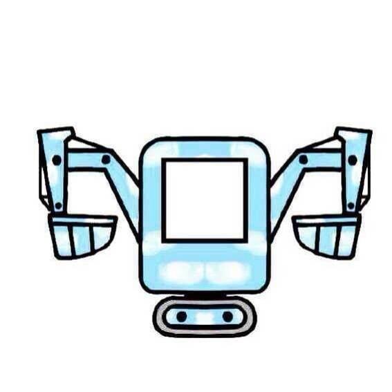 蓝天白云迷彩款挖掘机头像