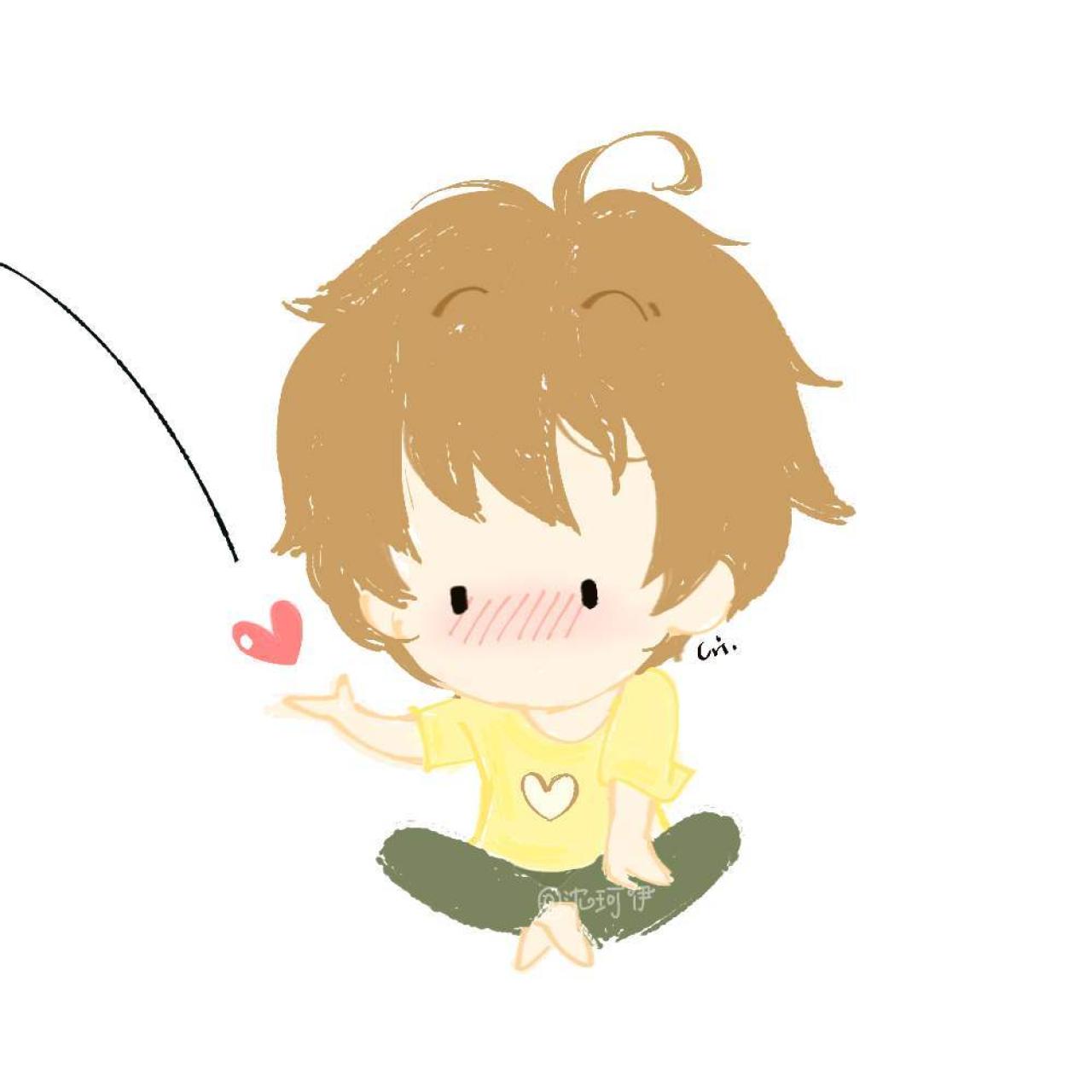 《盗墓笔记》无邪接着鱼竿上的桃心头像