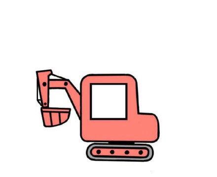 红色挖掘机相框头像