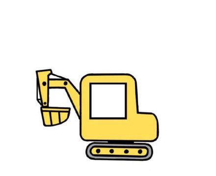 黄色挖掘机相框头像