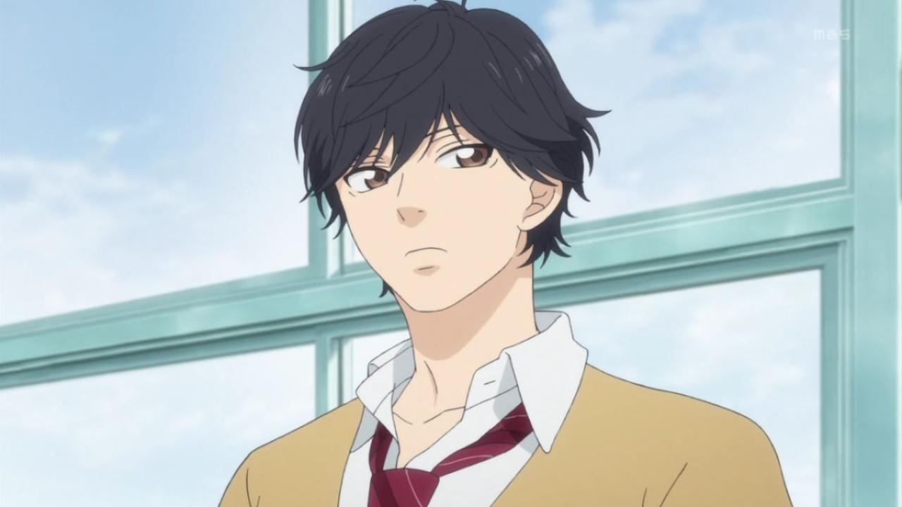 马渕洸看了看吉冈双叶 来自《闪烁的青春》动画