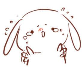 小兔子摆动双手，眼泪挂在眼角头像