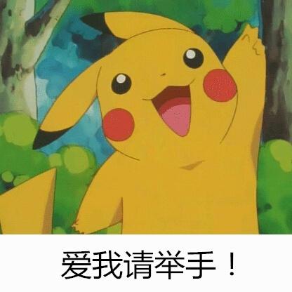 皮卡丘举爪：爱我请举手！