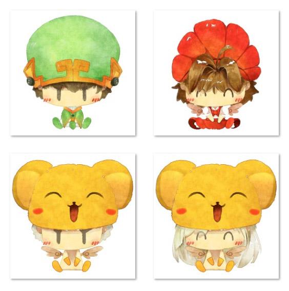 梁阿渣魔卡少女樱大头情侣头像 预览图