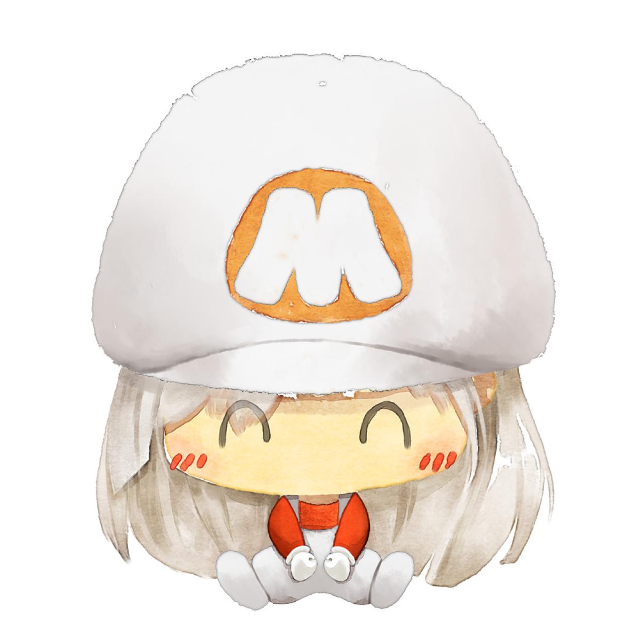 情侣头像女用：白色马里奥头像