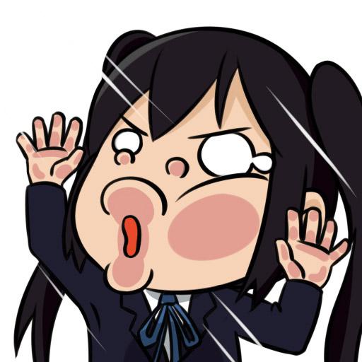 《轻音少女》中野梓贴玻璃头像