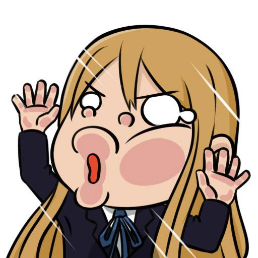 《轻音少女》琴吹紬贴玻璃头像