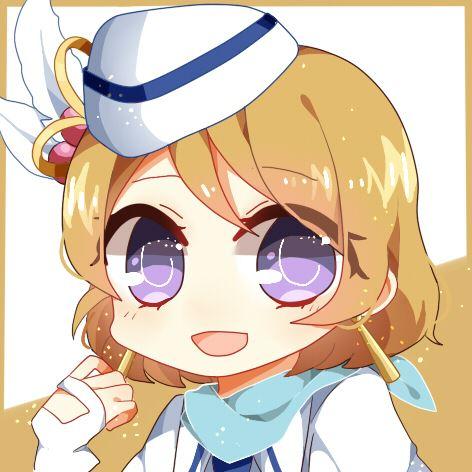 小泉花阳张嘴微笑紫色大眼睛头像