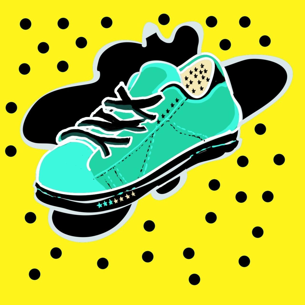 我的滑板鞋头像：绿色滑板鞋