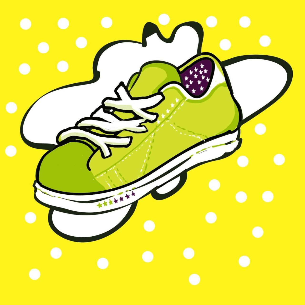 我的滑板鞋头像：黄色滑板鞋