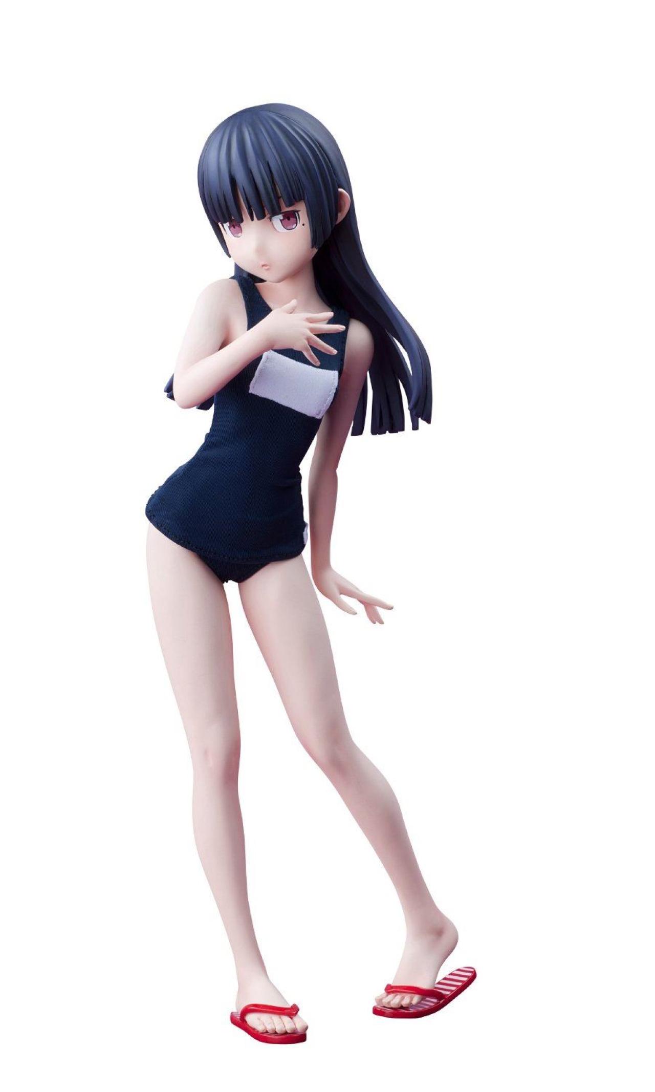 黑猫1/4.5スク水（1/4.5比例，死库水，即日本校园泳装）手办全身图，注意手办鞋子
