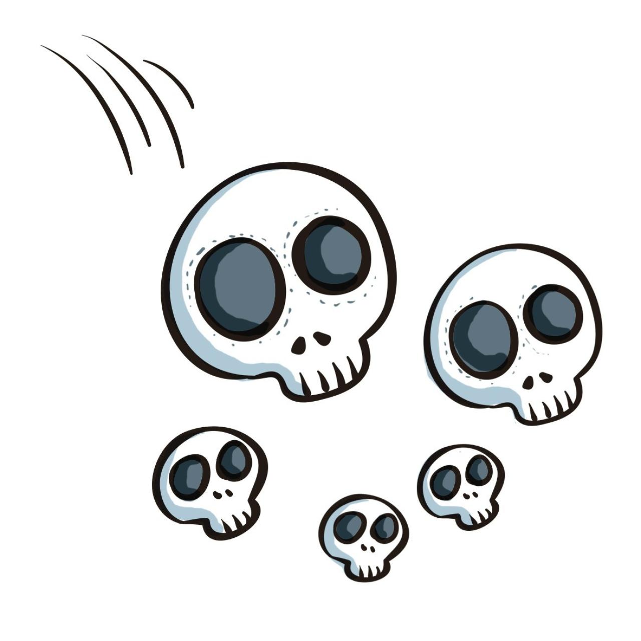 万圣节骷髅头表情